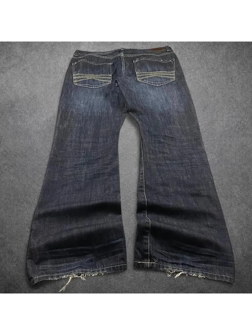 Y2K grunge express Rocco slim fit low rise bootcut distressed jeans - 36x32